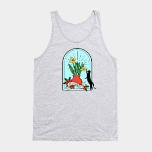 Keep Growing - Inspirational Cat Tattoo Tank Top